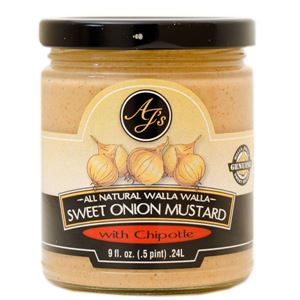 Picture of AJ’s Natural Walla Walla Sweet Onion Mustard with Chipotle