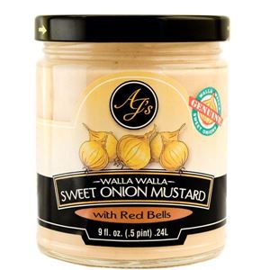 Picture of AJ’s Walla Walla Sweet Onion Mustard with Red Bells