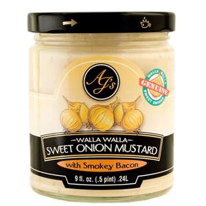 Picture of AJ’s Walla Walla Sweet Onion Mustard with Smokey Bacon